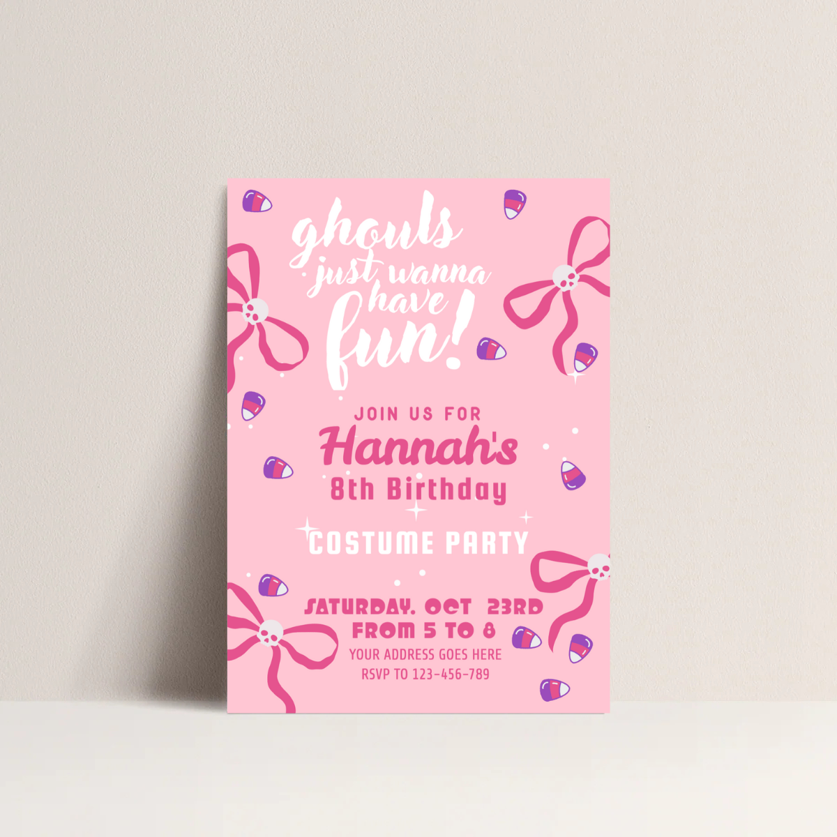 Ghouls Just Wanna Have Fun Invitation | Editable Halloween Birthday Party Template